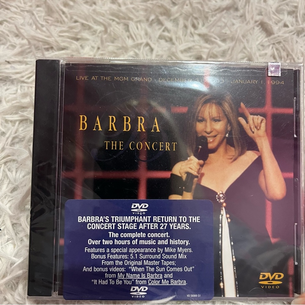 Barbra Streisand The Concert DVD Live at the MGM Grand 1993 NWT
